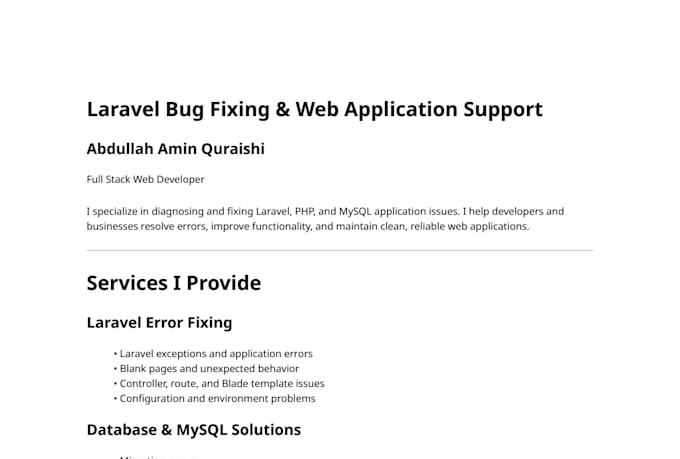 fix laravel errors, bugs, and mysql database issues